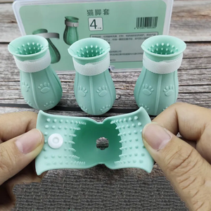 Calcetines <span class=keywords><strong>para</strong></span> el Cuidado de Gatos, 8 Piezas de Protectores de Uñas Antiarañazos <span class=keywords><strong>para</strong></span> Bañar y Cortar las Uñas, Fundas Protectoras Suaves <span class=keywords><strong>para</strong></span> Patas de Mascotas <span class=keywords><strong>para</strong></span> Gatos y Perros Pequeños - Product Image 4