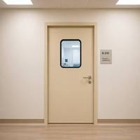 Porte de salle d'opération coulissante automatique certifiée CE, insonorisée, pour salle blanche de purification, fournie par l'usine