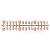 30 faux ongles en ABS, forme ballerine, cercueil, amande, carré, couleur nude, pour pose facile DIY