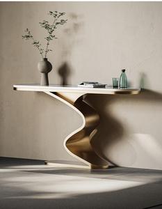 Mesa de consola de entrada de sala de estar de lujo, estante de <span class=keywords><strong>pasillo</strong></span> <span class=keywords><strong>estrecho</strong></span> con vista lateral para pared de puerta opuesta - Product Image 4