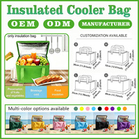 Sac isotherme réutilisable en PP pour la livraison de nourriture, sac à lunch isotherme personnalisable avec votre logo sur mesure