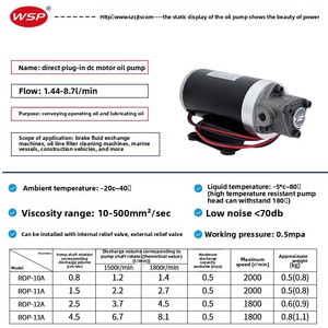 24V Lubricating Oil <b>Pump</b> <b>Small</b> 12V Triangular Cycloid ROP-12A Self-priming Made in Shenzhen Self-priming Design Ensures Efficien - Product Image 4