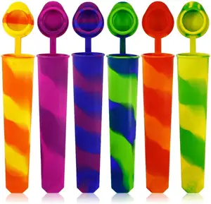 Popsicle khuôn BPA miễn phí tủ đông Ống Silicone Ice Pop khuôn nhỏ giọt miễn phí Popsicle Maker Silicone Ice Lolly khuôn mẫu