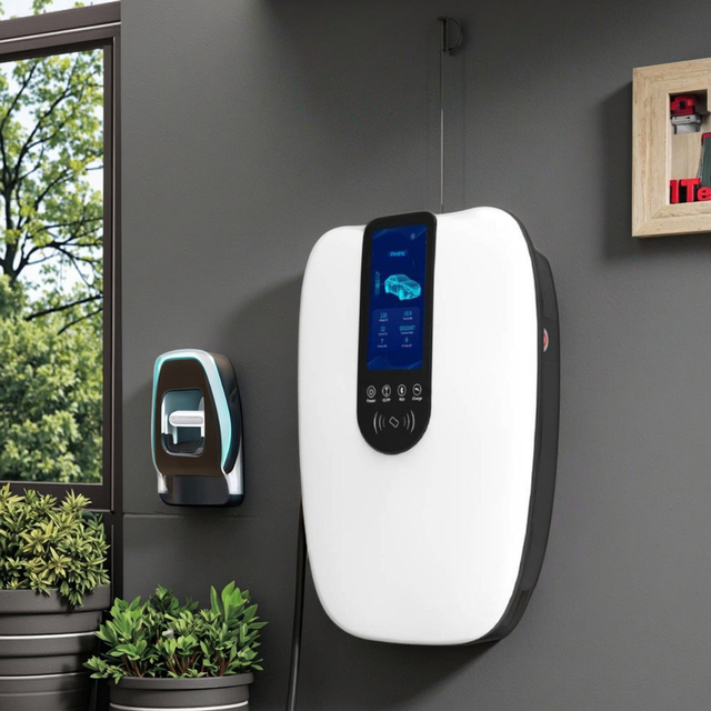 Hot Selling 7KW 11KW 22KW Bidirectional Type1 EV Charger Wallbox 7 Inch Screen New Condition Competitive Price