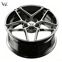 Jantes forgées monobloc 5x112 5x114.3 6061-T6, finition noir brillant poli, 5 branches, concave profond, sport, pour BMW, Benz, Mustang, OEM disponible