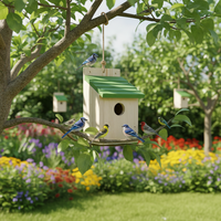 Nichoir à oiseaux en bois d'extérieur