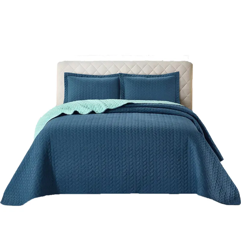 طقم أغطية سرير مفرش سرير من ألياف ميكروفايبر متعددة الإبر مبطن ومزيج من البوليستر مقاوم للماء صيني رخيص