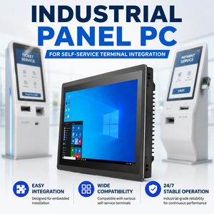 Computadora Industrial de Panel de 21.5 Pulgadas sin Ventilador, Android RK3588, Táctil Capacitiva, Montaje en Pared con PoE para Terminal de Autoservicio y Kiosco - Product Image 1