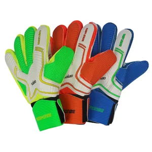 Factory wholesale high quality cheap Natural latex + leather size 9 adult soccer Goalkeeper gloves