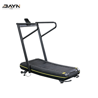 Tapis de course incurvé non motorisé robuste pour entraînement physique à domicile, équipement commercial BNGym CrossFit Box Hyrox