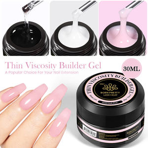 BORN PRETTY PRO Nouvelle Formule <span class=keywords><strong>Gel</strong></span> Dur Rose Nude pour Ongles, Sans Chaleur, Auto-Nivelant, Renforçateur de <span class=keywords><strong>Gel</strong></span>, Sans TPO pour Ongles - Product Image 1