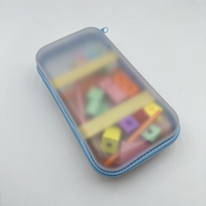 Sac de voyage en PVC à fermeture éclair, très vendu, portable, pour Lego, cosmétiques et articles de toilette, style tendance, capacité moyenne - Product Image 4