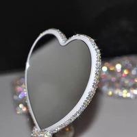 Miroir à paillettes diamantées pour maquillage et extensions de cils
