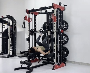 Equipo de gimnasio interior comercial Máquinas de selección de carga de PIN unisex con estante Máquina Smith multifuncional - Product Image 4