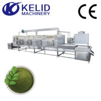 Machine de stérilisation par micro-ondes pour poudre de feuilles de Moringa, de qualité alimentaire SS304, à commande PLC, efficace et industrielle