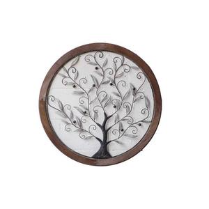 American Style Tree Wall Hanging Circular Metal Art Wood Frame Home Decor For Living Room Bedroom - Product Image 5