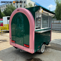 Chariot de restauration rapide standard américain, chariot de vente ambulante pour pizza, barbecue, hot-dogs et sandwichs