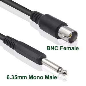 Câble coaxial d'extension <span class=keywords><strong>audio</strong></span> BNC <span class=keywords><strong>femelle</strong></span> vers prise mono TS mâle 6,35 mm (1/4 po) pour système de caméra vidéo CCTV DVR - Product Image 3