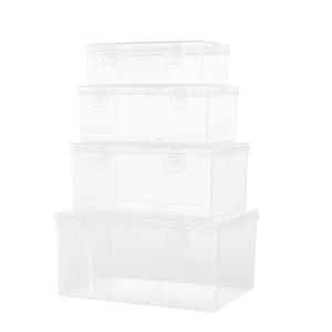 กล่องเก็บของพลาสติกใสทรงสี่เหลี่ยมผืนผ้าพร้อมฝาปิด สำหรับเก็บเครื่องประดับ อุปกรณ์อิเล็กทรอนิกส์ ฮาร์ดแวร์ อุปกรณ์ตกปลา กล่องจัดระเบียบบนโต๊ะ ผลิตที่เจ้อเจียง - Product Image 2