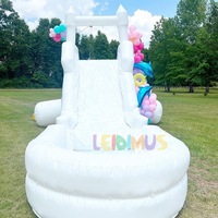 Toboggan gonflable blanc château de rebond toboggan d'escalade de sport toboggan de mariage blanc pour adultes enfants