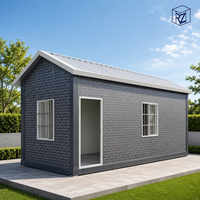 Casa Modular Portátil con Techo Inclinado y Baño, Cabaña Prefabricada para Jardín, Oficina y Vivienda Airbnb ADU Ray-Zen