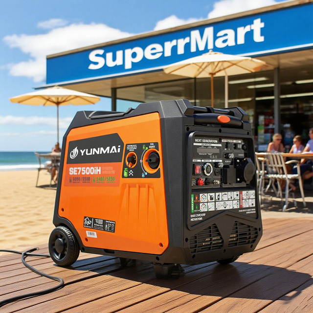 Hybrid Power 6000W Dual Fuel Inverter Generator Gas LPG Compatible CE Certified Ultra-Quiet Portable Power for Camping Backup