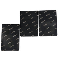 Pochette en plastique métallisé à fermeture éclair, impression personnalisée, anti-odeur, pochette plate pour fenêtre, sacs d'emballage en Mylar noir mat