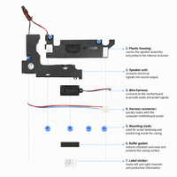 Módulo de Audio OEM, Altavoces Estéreo de 4 Ohmios y 2 W, Carcasa de Plástico ABS, Compatible con RoHS, Repuesto para Laptop Dell Inspiron 15 5568 2 en 1