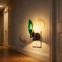Veilleuse LED en cristal LOHAS à brancher sur prise murale, décorative, à luminosité réglable, esthétique, lampe de chevet en pierre de guérison pour chambre à coucher