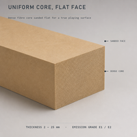 Panneau en MDF, HDF, panneau de fibres à haute densité pour table de tennis de table, plateau de ping-pong, panneau sportif lisse et poncé