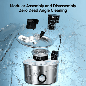 Fontanella <span class=keywords><strong>per</strong></span> <span class=keywords><strong>Gatti</strong></span> 2.6L Ultra-silenziosa, Alimentazione <span class=keywords><strong>a</strong></span> <span class=keywords><strong>Batteria</strong></span>/Carica, <span class=keywords><strong>Abbeveratoio</strong></span> Semi-automatico, Facile da Pulire, Portatile <span class=keywords><strong>per</strong></span> Uso Interno - Product Image 4