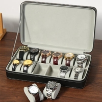 6/10/12 Fächer Uhrenbox Organizer Smartwatch-Aufbewahrungsbox für Herren Armbanduhren Schützende Luxus-Präsentationsbox