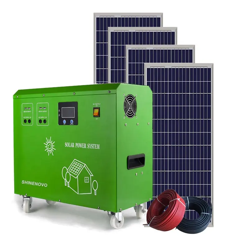 Zonnestelsel 700W 1000 W 1200W Energie Off Grid Power Gerador Dc Naar Ac 1000 Watt Hybrid 110V 220V Thuis Solar Generator Voor Huis