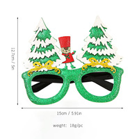 Lunettes à paillettes sur le thème de Noël, lunettes de fête du Nouvel An, lunettes décoratives de Noël pour adultes et enfants