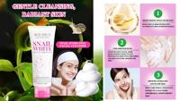 Mousse nettoyante visage Roushun Snail White, nettoyant facial, blanchissant, hydratant, raffermissant, contrôle du sébum