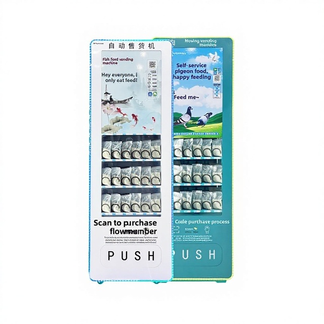 Yunanan New Style Fish & Pigeon Food Vending Machine with 36-Compartment Automatic System