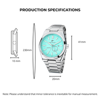 Jam Tangan Pria Mewah RICECGO Stainless Steel Quartz Sederhana Bisnis Dial Besar Timer Kalender Gerakan Quartz Jam Tangan Pria