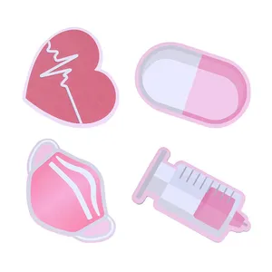 30 Sheets Novelty Pink Sticky Notes Cute Kawaii Nurse Memo Pads Office Post Notepads Stationery To do List Check Index Tab 3D