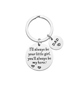 <span class=keywords><strong>Siempre</strong></span> seré <span class=keywords><strong>tu</strong></span> pequeña niña niño llavero regalo del Día del Padre llavero de hija Hijo para padre - Product Image 1