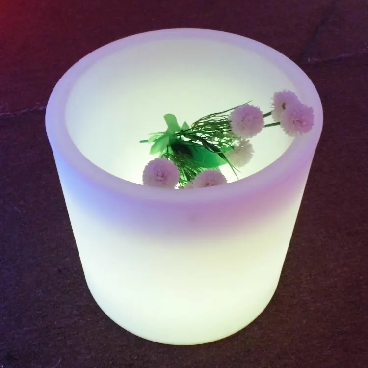 2024 nuevo lanzamiento recargable champán vino Bar Control remoto inteligente cubo de hielo de plástico con RGB