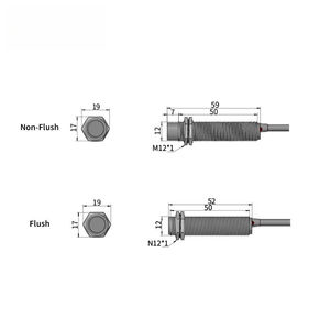 สวิตช์ตรวจจับวัตถุแบบคาปาซิทีฟ M12 5 มม. 3 สาย NPN PNP 10-30V เซ็นเซอร์ตรวจจับวัตถุแบบคาปาซิทีฟสำหรับนับชิปไม้ ไม่สามารถล้างทำความสะอาดได้ - Product Image 4