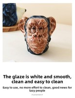 Mug à café en porcelaine sous glaçure, thème animaux de dessin animé 3D peints à la main, style nordique, pour enfants, cadeau, directement de l'usine.