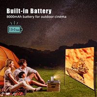 Projecteur vidéo BYINTEK P21 Projecteur de cinéma en plein air Projecteur LED portable Home cinéma 1080P pour l'enseignement