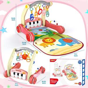 EPT mainan Piano kebugaran bayi multifungsi, tikar Main kebugaran Gym dapat disesuaikan 2 in 1 - Product Image 4
