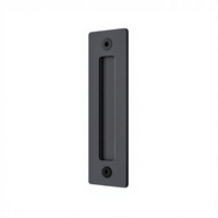 Juego de Manijas Cuadradas de Acero Negro de 12 Pulgadas para Puertas de Granero, Diseño Rústico Grande de Doble Cara, Ambidiestro, para Puertas de Madera y Portones 1