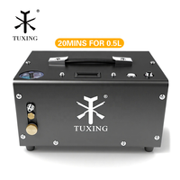 Compresseur d'air PCP TUXING en gros 12V 110V 220V réglable avec arrêt automatique 4500psi 300bar pour paintball, chasse, batterie de voiture et usage domestique