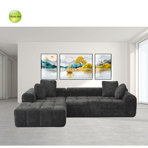 Modern Italian Fabric Modular Sectional Sofa Compressed Chesterfield Lounge Set for Living Room/<strong>Hall</strong> - Product Image 6