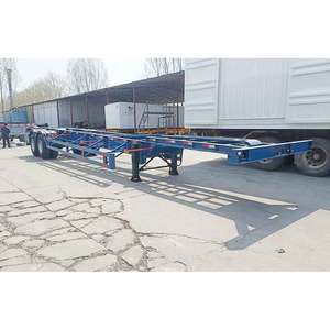 ZW กลุ่ม40ft 3เพลารถกึ่งพ่วงแบบ20FT แท่นคาร์บอนคอนเทนเนอร์โครงรถบรรทุกโครงกระดูกรถพ่วงคอนเทนเนอร์ - Product Image 5