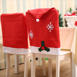 Décorations de Noël, housses de chaise flocon de neige de Noël, décorations de table de Noël, housses de chaise de Noël, fournitures de Noël - Product Image 2