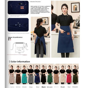 2025 OEM Biểu Tượng Tùy Chỉnh Nhiệm Vụ Nặng Nề Bông Ren Nhà Bếp Tạp Dề Cho Phụ Nữ Phụ Nữ Đầu Bếp Nấu Ăn Cắt Tóc Không Thấm Nước Màu Sắc Đồng Bằng Tái Sử Dụng - Product Image 3